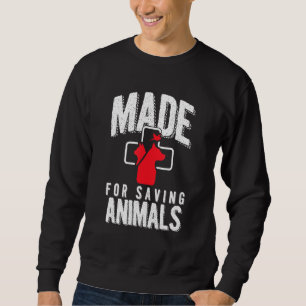 Sparande Animal Vet Tech Veterinarian Veterinary T Lång Ärmad Tröja