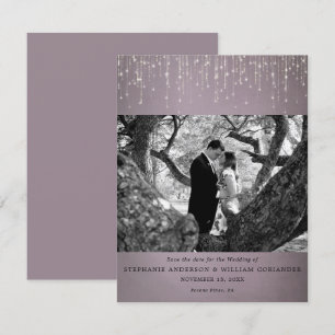 Sparande Ljus Mauve Photo Spara datum Inbjudningar