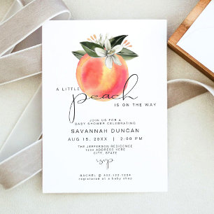 SPARANNAH lite Peach Baby Shower Pekor Inbjudningar
