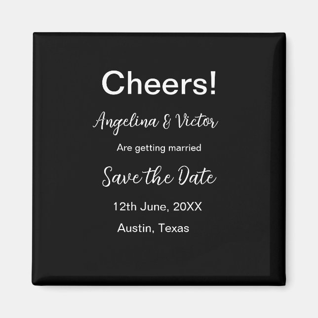 Sparar datumet med enkel, modern elegant magnet (Framsidan)