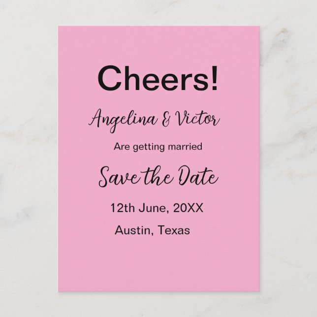 Sparar datumet med enkel, modern elegant vykort (Framsida)