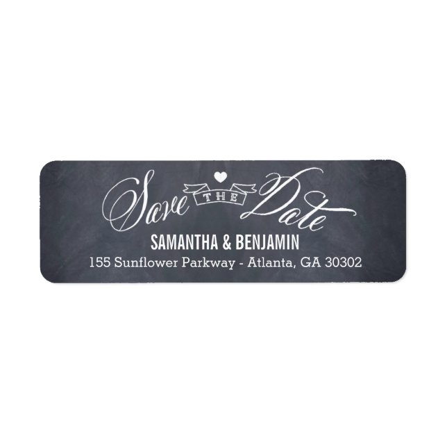 Sparar datumReturetiketterna i Ram Returadress Etikett (Framsidan)