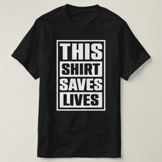 Sparar liv det här t shirt (Design framsida)