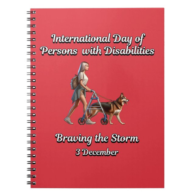 Sparar stormen. Personer med funktionsnedsättning Anteckningsbok (Framsidan)