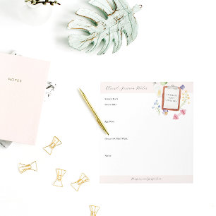 Spårare för blomsterwellness framsteg   Klientante Anteckningsblock