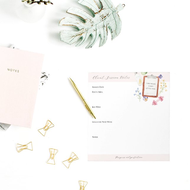 Spårare för blomsterwellness framsteg | Klientante Anteckningsblock (Skapare uppladdad)