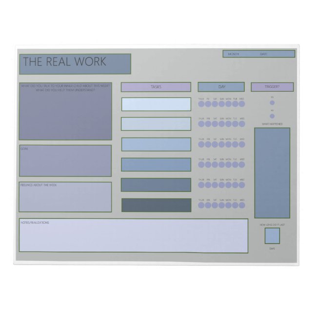 Spårare för psykisk hälsa anteckningsblock (Framsida)