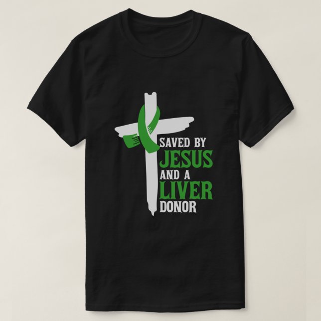 Sparas av Jesus och ett organ för Religiösa av lev T Shirt (Design framsida)