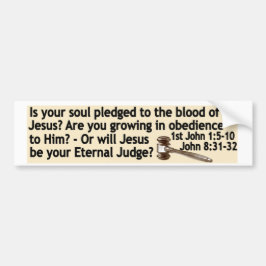 Sparat av Jesus eller ska är han din domare Bildekal