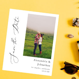 Sparat datumet budgetmodern Elegant-foto Flygblad