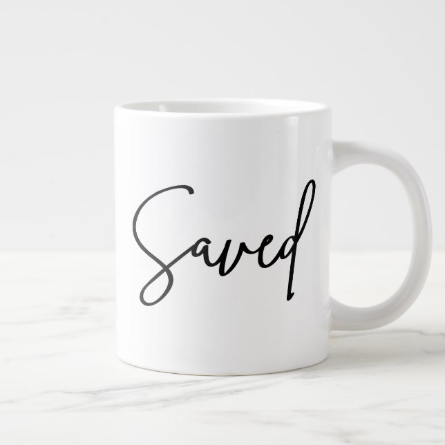 Sparat inspirationslöst citat Modern skript Jumbo Mugg (Höger)