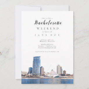 Sparatillställning för ogifta i Milwaukee Skyline Inbjudningar