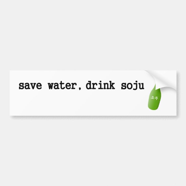 Sparavatten, drink Soju! Bildekal (Framsidan)