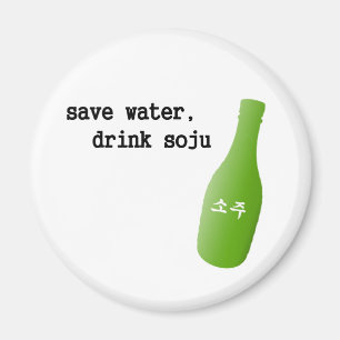 Sparavatten, drink Soju! Magnet