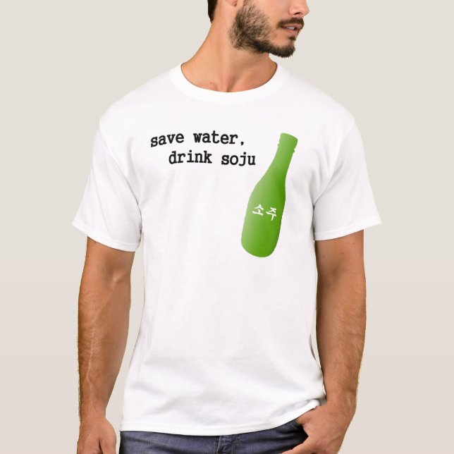 Sparavatten, drink Soju! Tee Shirt (Framsida)
