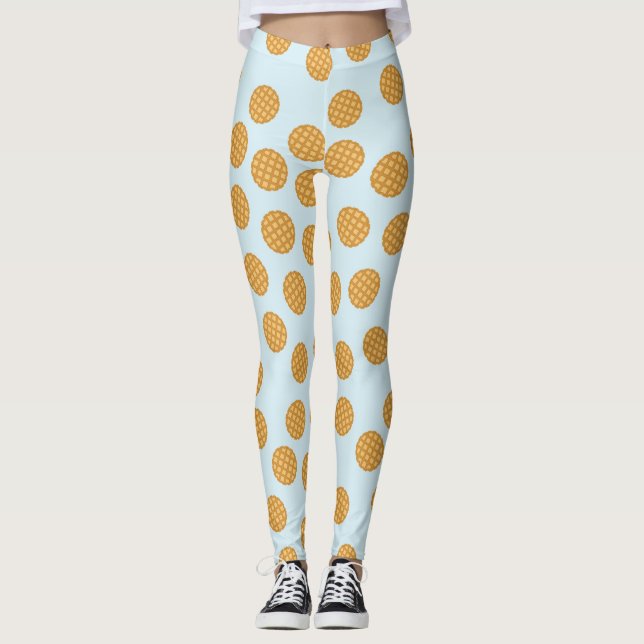 Spårbalkar av kutväv leggings (Framsida)