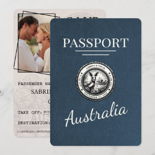 Spardatum för pass för marint blått Australien Spara Datumet
