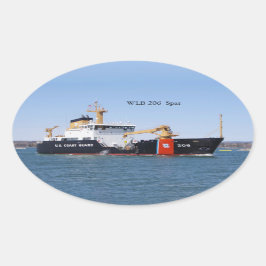 Spårdekordetikett Ovalt Klistermärke