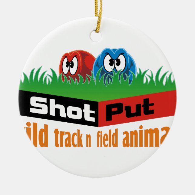 Spårdjur i Vild och djur i fält Julgransprydnad Keramik (Framsidan)