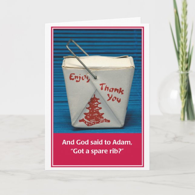 Spare Rib Jewish Birthday Card Kort (Framsida)