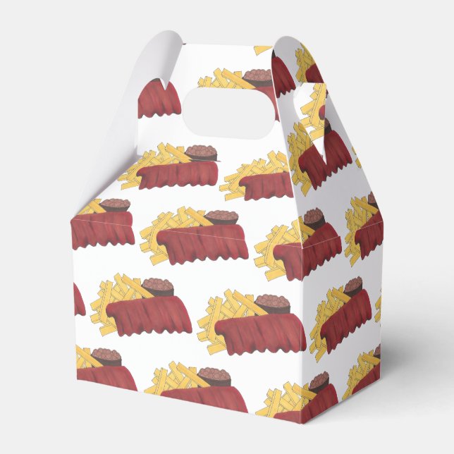 Spare Ribs BBQ Barbecue Barbeque Rib Cookoff Presentaskar (Framsidan Sidan)