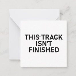 Spåret är inte Avslutat - Glitch Text Design Anteckningskort