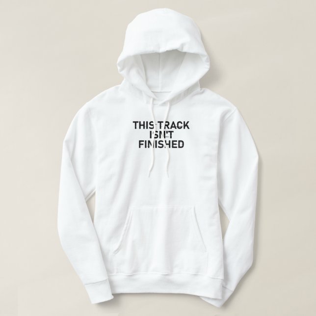 Spåret är inte Avslutat - Glitch Text Design Hoodie (Design framsida)