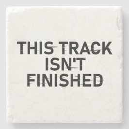 Spåret är inte Avslutat - Glitch Text Design Stenunderlägg