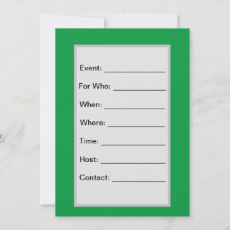 Spårets 8 platta inbjudan, Storlek: 5 tum x 7 tum Inbjudningar