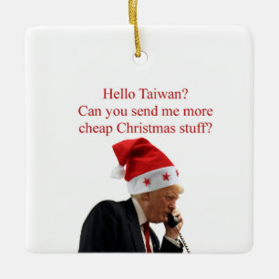 Spårets juljour till Taiwan Julgransprydnad Keramik