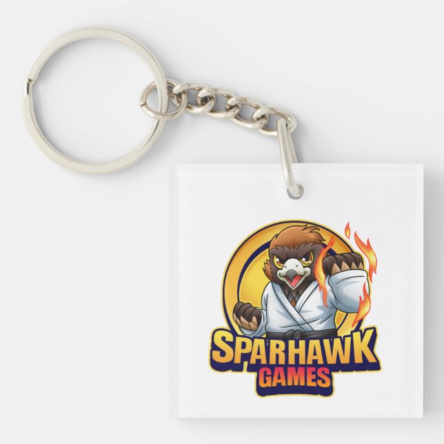 SparhawkGames + Dojo Squad logotyp nyckelring (Framsidan)