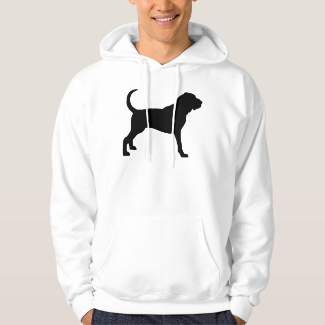 Spårhund (svart) sweatshirt med luva (Framsida)