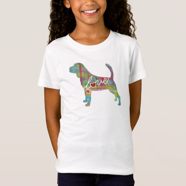 Spårhundvattenfärg Tee Shirt (Framsida)