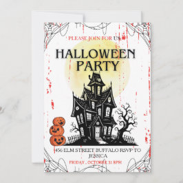 Sparhus Halloweenfest-inbjudan! Inbjudningar