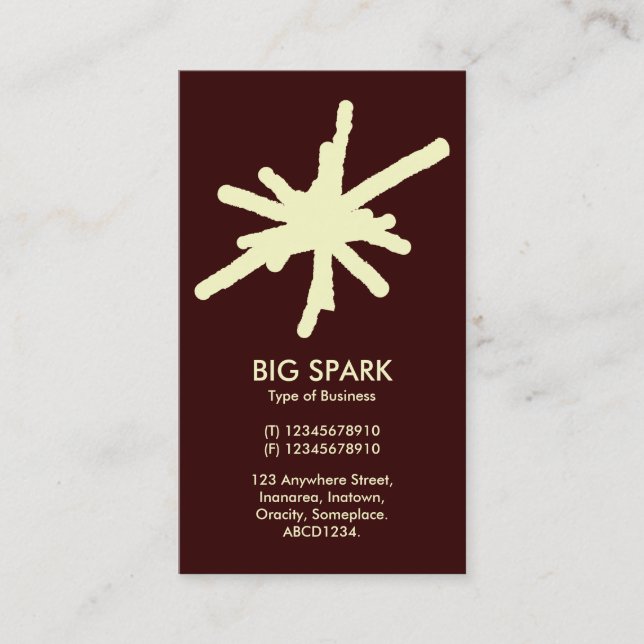 Spark - Cream på Dk Brown Visitkort (Framsida)