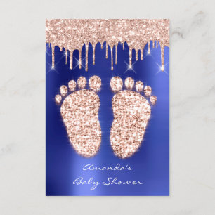 Spark Dricks Ro Royal Blue Baby Shower Feet Inbjudningar