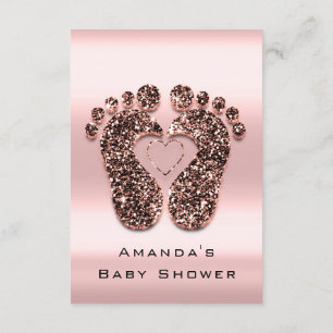 Spark Glitter Baby Shower Feet Ro Royal Inbjudningar