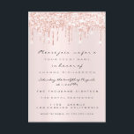 Spark Glitter Drips Rosa Bröllopsrosa Sweet 16th Inbjudningar<br><div class="desc">florenceK elegant lyx event</div>