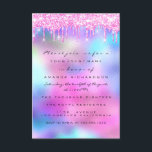 Spark Glitter Drips Rosa Drips Bröllop Sweet 16th Inbjudningar<br><div class="desc">florenceK elegant lyx event</div>