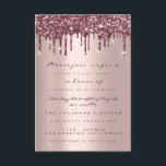 Spark Glitter Drips Rose Gold  Bröllop Sweet 16th Inbjudningar<br><div class="desc">florenceK elegant lyx event</div>