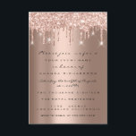 Spark Glitter Drips Rose Gold  Bröllop Sweet 16th Inbjudningar<br><div class="desc">florenceK elegant lyx event</div>