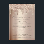 Spark Glitter Drips Rose Gold  Bröllop Sweet 16th Inbjudningar<br><div class="desc">florenceK elegant lyx event</div>