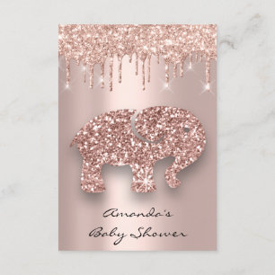 Spark Glitter driver Ro Baby Shower Elephant Inbjudningar