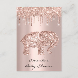 Spark Glitter driver Ro Baby Shower Elephant Inbjudningar
