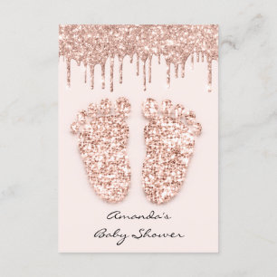 Spark Glitter driver Ro Baby Shower Girl Boy Feet Inbjudningar