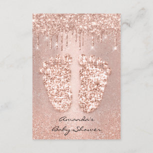 Spark Glitter Drives Ro Glitter Baby Shower Feet Inbjudningar