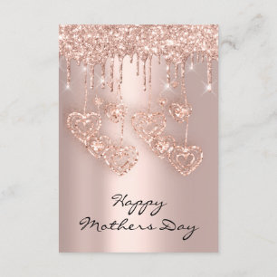Spark Glitter Drives Ro Hearts Mors dag Baby Inbjudningar