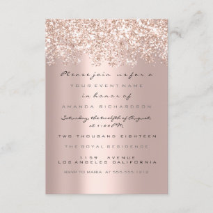 Spark Glitter Glam Ro Möhippa Sweet 16:e Inbjudningar