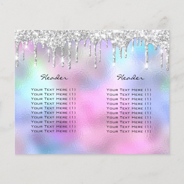 Spark Glitter Makeup Öga Lash Prices Rosa Flygblad (Baksidan)