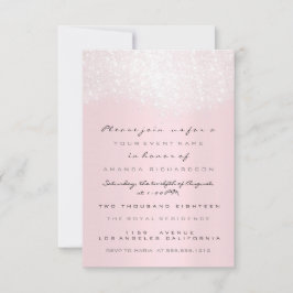 Spark Glitter White Rosa Möhippa Sweet 16:e Inbjudningar